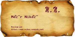 Már Niké névjegykártya